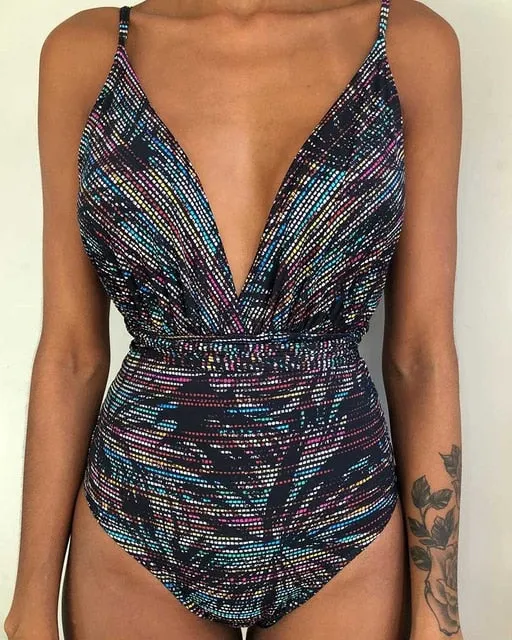 2019 Swimwear Women One Piece Backless Brazilian Monokini