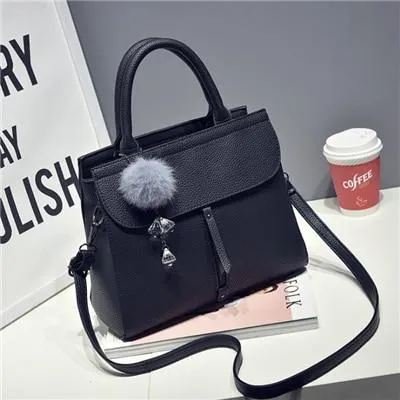 21club brand women fur ball ornaments totes zipper medium handbag hotsale lady party purse new shoulder messenger crossbody bags