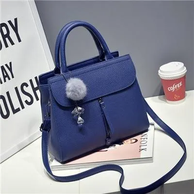 21club brand women fur ball ornaments totes zipper medium handbag hotsale lady party purse new shoulder messenger crossbody bags