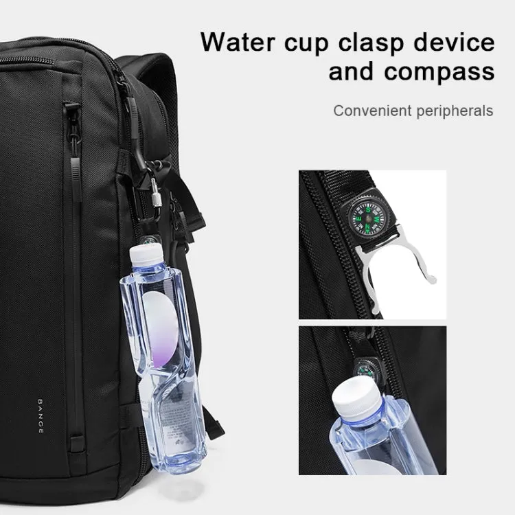 BANGE Business Backpack Men Travel Waterproof Large Capacity Computer Shoulders Bag(Black)