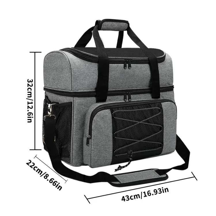 Bowling Tote Bag Portable Travel Sneaker Backpack(Grey)