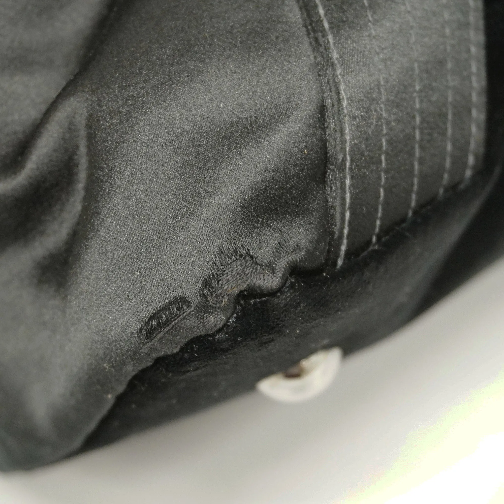 CHANEL  Boston Bag Men,Women,Unisex Satin,Leather Boston Bag Black