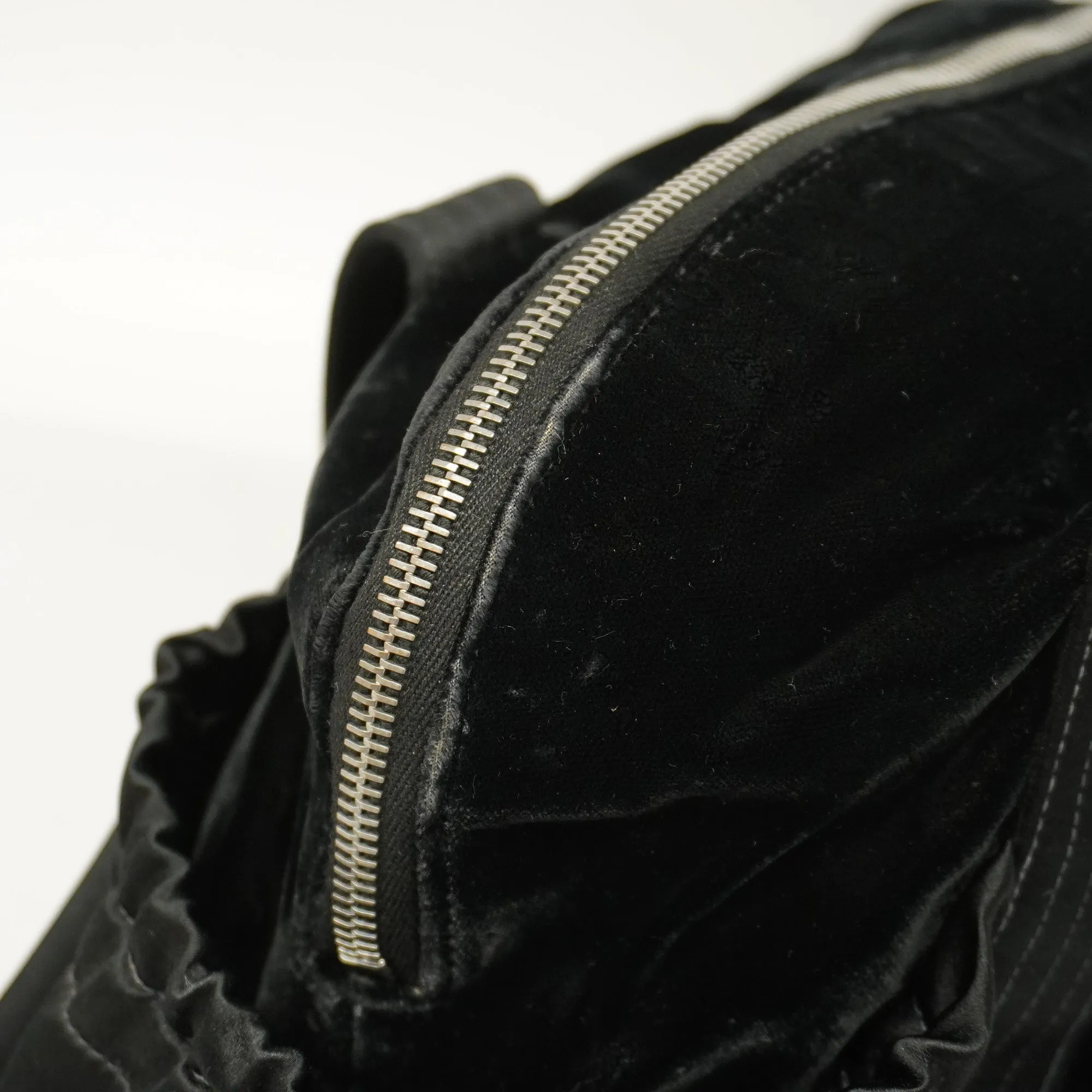 CHANEL  Boston Bag Men,Women,Unisex Satin,Leather Boston Bag Black