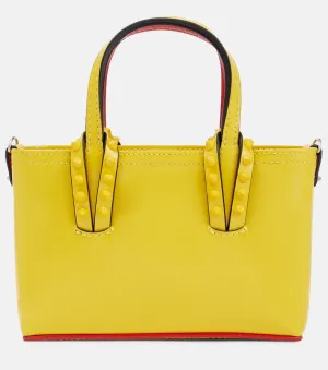 Christian Louboutin Cabata Nano Tote in Patent Leather, Yellow