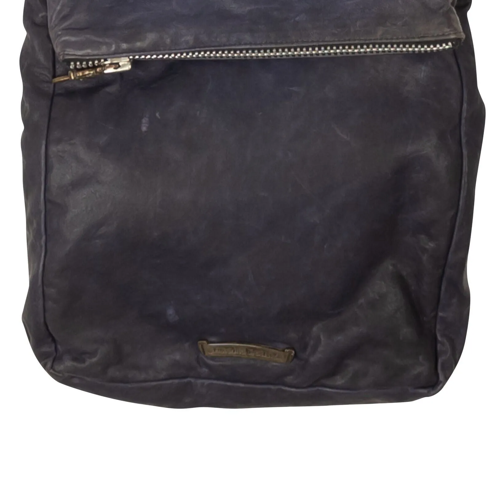 Chrome Hearts Leather Messenger Bag - Navy Blue