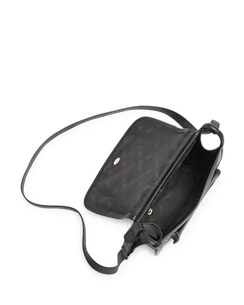 Le Foulon&;eacute; Longchamp Leather Crossbody Bag, Black