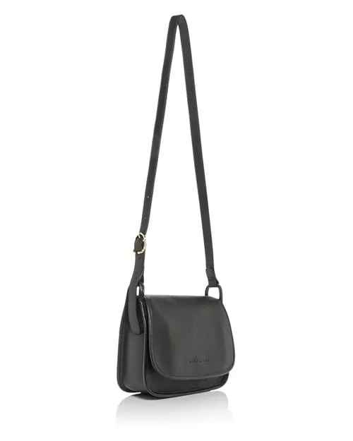Le Foulon&;eacute; Longchamp Leather Crossbody Bag, Black