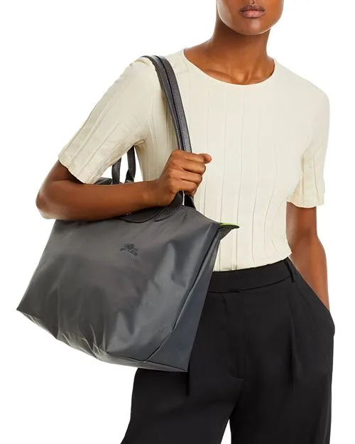 Le Pliage Green Longchamp Recycled Nylon Tote in Gray