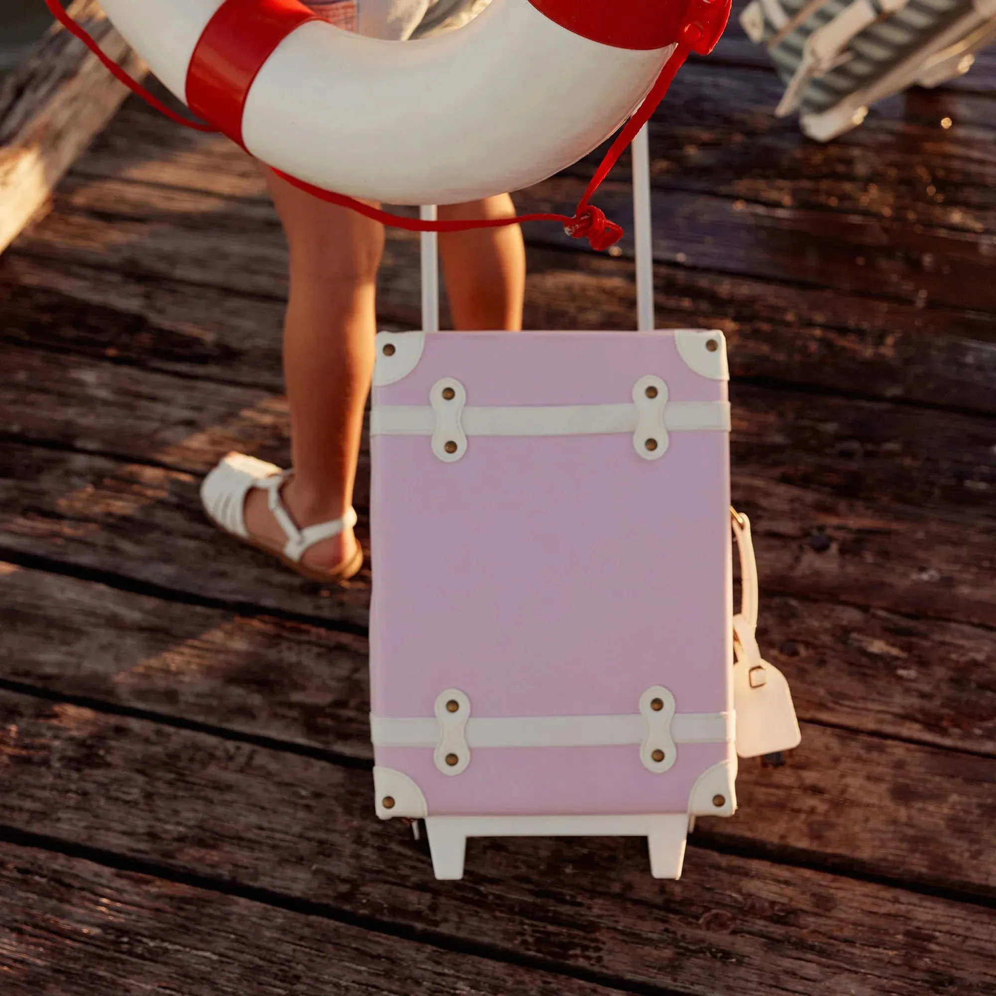 Olliella See-ya Suitcase - Sorbet