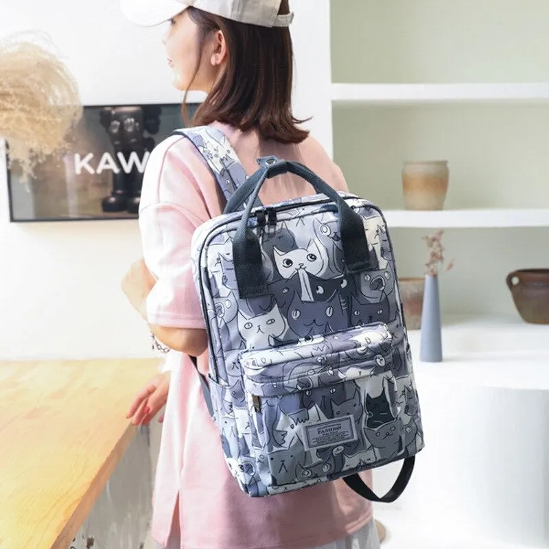 Oxford Printed Waterproof Backpacks For Girls