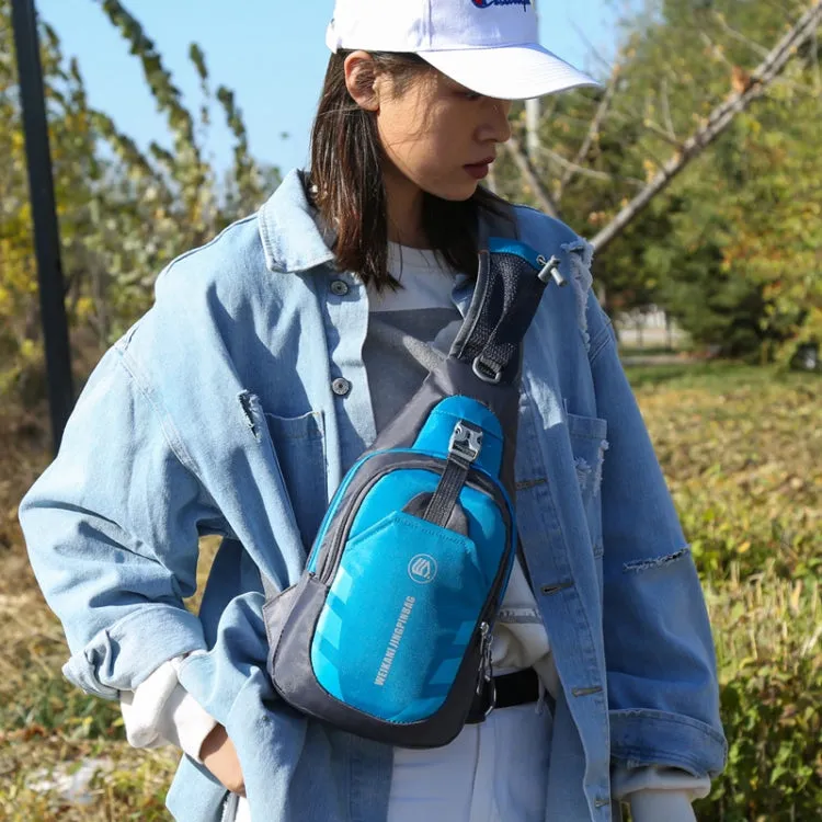 WEIKANI Single Shoulder Diagonal Mini Chest Bag Outdoor Sports Bag(Blue)