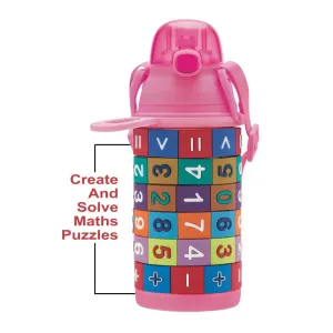 Youp Stainless Steel Insulated Pink Color Kids Sipper Bottle Yp402 - 400 Ml
